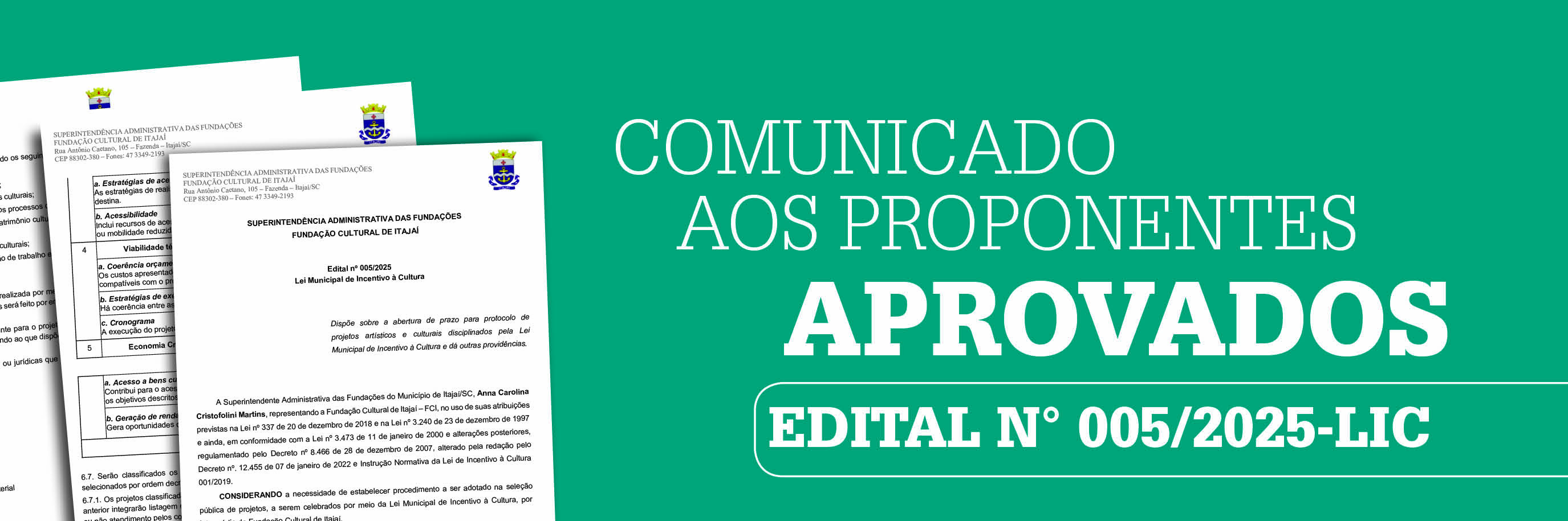 Comunicado Edital Nº005/2025-LIC